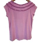 Fresh Produce Rib Island Top Women’s Large Orchid Lavender Ruffle Cotton NWT $46 Photo 5