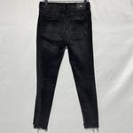 ZARA Raw Edge Step Hem Distressed Denim Skinny Jeans 8228/021 Faded Black Size 6 Photo 7