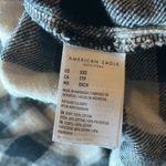 American Eagle Cropped Hooded Flannel Shirt Photo 4