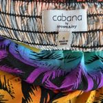 Cabana Peasant Smocked Dress Tropical Puff Short Sleeve Womens Small Beach Coverup Photo 10