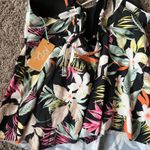 Kona Sol Women's Plus Size Black Floral Print Tankini Top - Size 1X - NWT Photo 3