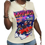 SheIn Car Character Print Graphic T-Shirt in Yellow, Size M Photo 0