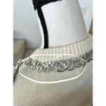 Alfred Dunner Vintage Cream Crewneck Silver Beaded Bow Sweater Photo 2