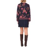 Vince Camuto  Women's Floral Jacquard Crewneck Blouse Sz M Photo 3