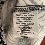 Escapada Living Navy Blue White Tropical Rayon Dress Resortwear Vacation Medium Photo 3