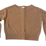 Babaton  100% Cashmere Crewneck Sweater Camel Brown Women's Classic Knit Luxury Photo 0
