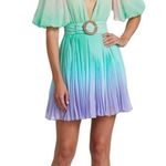 Rococo Sand Emi Ombré Pleated Mini Dress Green Size XS Photo 4