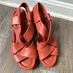Cole Haan X Nike Air Heels Pumps Strappy Sandals Funky Retro Orange Coral Size 7 Photo 1
