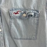 Hollister Front Button Statement Collar Boho Western Rodeo Festival Shirt Medium Photo 4