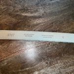 Vintage Accessories by Pearl Womens L Leather Belt Cream Made in USA Career Chic Size L Photo 2