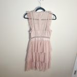Whistles Women’s Anouk Frill Lace Pleated Dress Pink Size 4 Photo 4