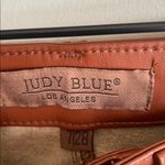 Judy Blue Vegan Leather Pants Cognac Wide Leg Cropped Tummy Control Photo 5