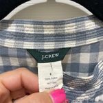 J.Crew Blue & White Checkered Long Sleeve Drop Waist Mini Dress Photo 2