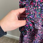 Y.A.S Yasmalone Oversized Floral Long Sleeve Maxi Dress Boho 7/8 Sz Small Black Photo 6