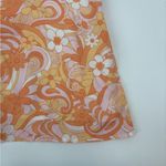 Hollister  Women's Lined orange boho 70s Ultra High Rise Floral Mini Skirt small Photo 5