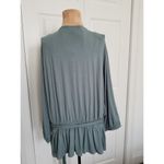 Ralph Lauren LAUREN Top Peplum Faux Wrap 3/4 Sleeve Jersey Highland Sea Green 2X Photo 1