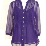 Kenar EUC semi sheer pullover blouse Photo 0