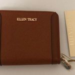 Ellen Tracy  nwt Brown cognac Wallet 5 x 4 Photo 0