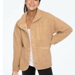 PINK - Victoria's Secret Pink vs fleece Sherpa tan jacket winter Holiday casual cozy fleece Photo 0