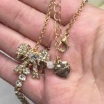 Betsey Johnson  Strawberry Statement Necklace Pink Red Crystals Bow Sweet Whimsy Photo 9