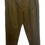 Vince  Pleated Ankle Tapered Chino Pants Olive Green Work Career Office Size 10 Photo 0