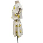 Rails Angelina Dress Mini Linen Citronnade Lemon Print White Yellow Size Small Photo 6