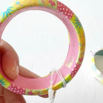 Vintage Viva Beads Floral Bangles 2 Pc Southern Charm Lily Pulitzer Bracelet NWT Pink Photo 10