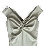 Katie May  Women’s Liu Off Shoulder Light Green Twist Front Formal Maxi Dress S Photo 3