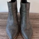 BC Footwear |Gray Vegan Leather Pointy Toe Heeled Booties sz 8.5 Photo 1