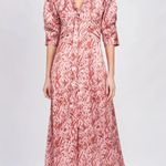 En Saison Selah Satin Floral Midi Dress in Pink Spice Size Small NWT Photo 0