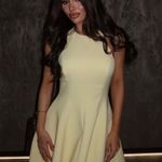 ZARA  mini halter dress butter yellow evening party wedding dress Photo 4