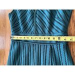 J.Crew Striped Green Dress Eyelet Fit &Flare Size 4 V Neck Lined Corporate Core Photo 10