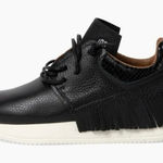 Esseutesse Fringe Leather Sneaker Rare Black on Black Italian Size 37 (US 7 Photo 0