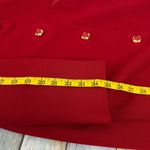 Lilli Ann Red Trench Coat Vintage Button Front Long Gold Buttons Photo 10