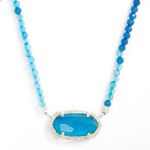 Kendra Scott Beaded Blue Elisa Necklace Photo 0