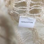 LF  Nature Rose Cream Long Sleeve Woven Crop Top Women's Size Small/Medium S/M Photo 6