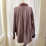 Free People North Star Shacket Oversized Textured Utility Jacket Rosewood Photo 4