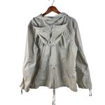 Eddie Bauer  Beige Hooded‎ Lightweight Utility Jacket Womens XXL Drawstring Coat Photo 1