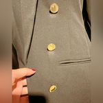 Marc New York NWT$99 Sz M Black Long jacket Golden Logo Button Pockets Photo 5