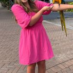 Bar III Pink Smock Top Mini Dress Photo 0