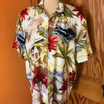 Vtg 90s Tropical flowers vacation shirt Size 18 Photo 5