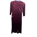 Fashion Bug VTG Y2K 90s Crushed Velvet Gothic 2-Piece Set Skirt Set M Burgundy Photo 5