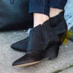 Matisse Black Nugent Calf Hair Ankle wedge Booties Photo 0