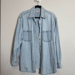 Ann Taylor Vintage Denim oversize Button up shirt Photo 2