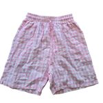 frankie's bikinis  Lou Linen Gingham Shorts in Pink Picnic Size: S Photo 1