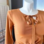 Cult Gaia Mustard Yellow Long Sleeves Wrap Around Pullover Sweater Women’s Small Photo 1