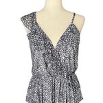 Willow & Root Cheetah Print Sleeveless Surplice Ruffle Top Black Size M Photo 6