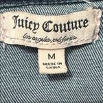 Juicy Couture  Nailhead Stretch Denim Jean Jacket M 20” p2p Dark Wash $70 Retail Photo 2