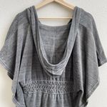 Juicy Couture Vintage Y2K Grey Velour Drape Short Wide Sleeve Hooded Poncho Cape Photo 9