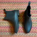 Jeffrey Campbell  BLACK CHELSEA SLIP ON RUBBER RAIN BOOTIES Photo 0